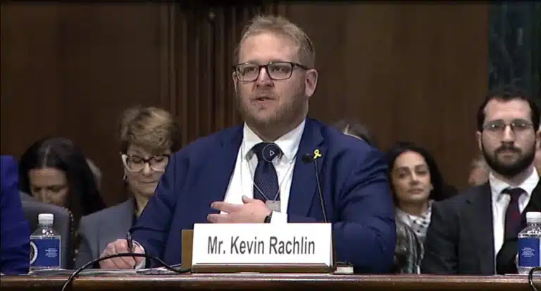 Kevin Rachlin speaking at the Senate Committee on the Judiciary hearing - Never To Be Silent - Stemming the Tide of Antisemitism in America - March 5 2025