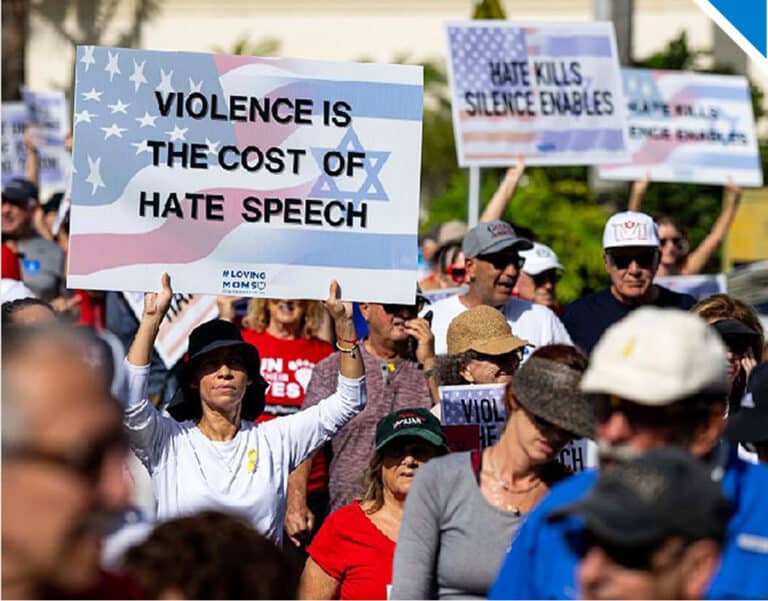 Hundreds march in Florida city to combat surge in antisemitism - Photo by D.A. Varela, Miami Herald Tribune News Service via Getty Images